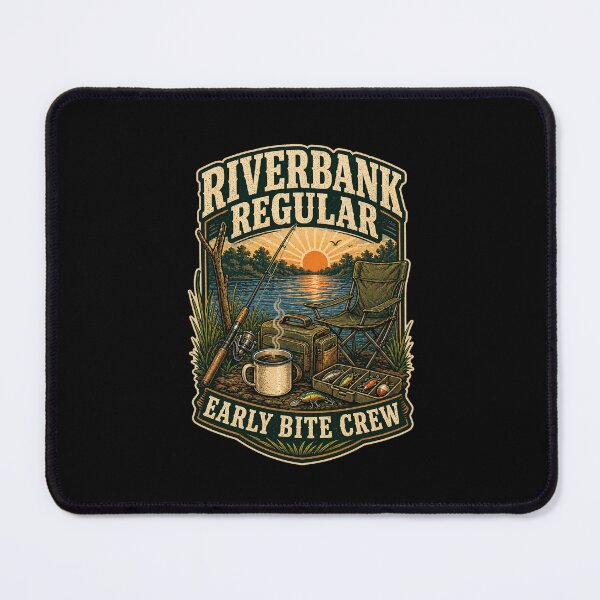 Item preview, Riverbank Regular Early Bite Crew Fishing Shirt designed and sold by Andrew Lomax.