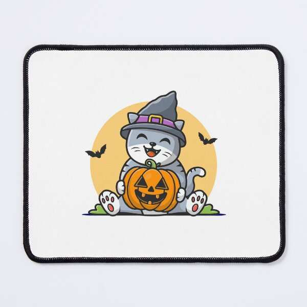 Item preview, Cute Halloween Cat Witch with Pumpkin designed and sold by henryavincnt.