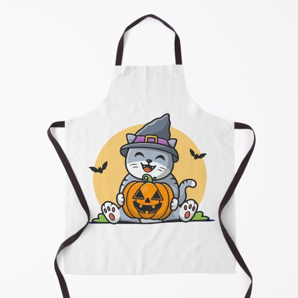 Item preview, Cute Halloween Cat Witch with Pumpkin designed and sold by henryavincnt.