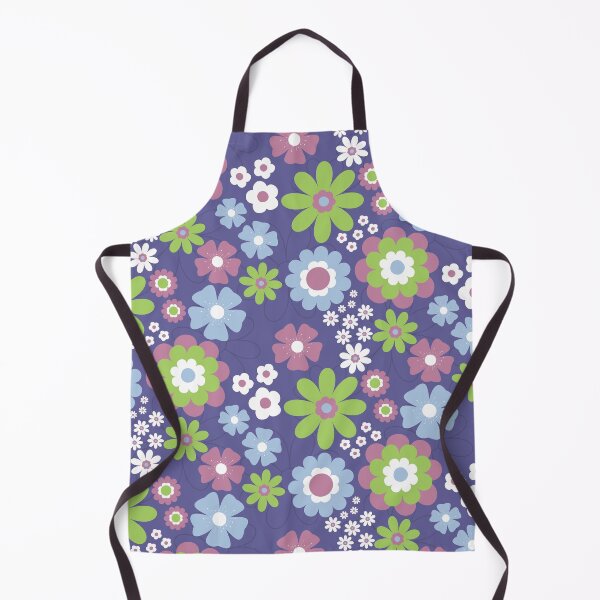 Artikelvorschau, Flower Power Retro-Blumenmuster – 60er Jahre Lila Grün Blau entworfen und verkauft von Colorblizz.