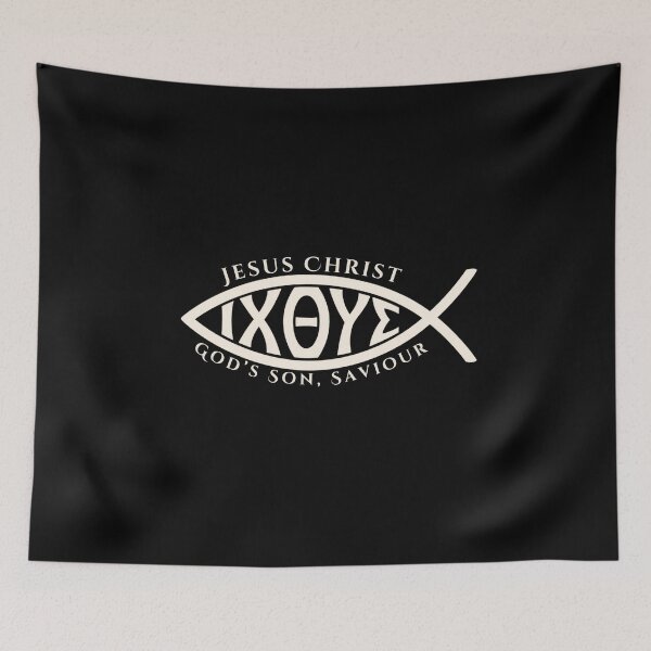Item preview, Jesus Christ Ichthys Fish Symbol – God’s Son Savior Christian Faith Design designed and sold by Fradikal.