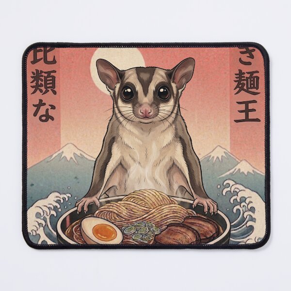 Item preview, Funny Sugar Glider Japanese Ramen Noodles Vintage Kanagawa Wave designed and sold by FurryHavenPH.