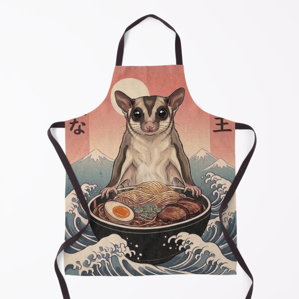 Item preview, Funny Sugar Glider Japanese Ramen Noodles Vintage Kanagawa Wave designed and sold by FurryHavenPH.