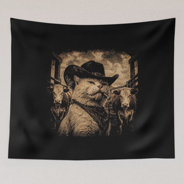 Item preview, Funny Cowboy Cat  designed and sold by zoes-ink.