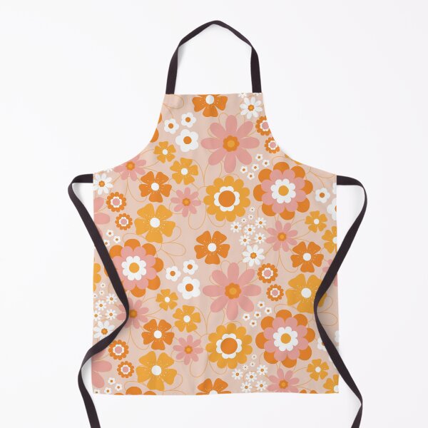 Artikelvorschau, Flower Power Retro-Blumenmuster – Orange-Rosa der 60er Jahre entworfen und verkauft von Colorblizz.