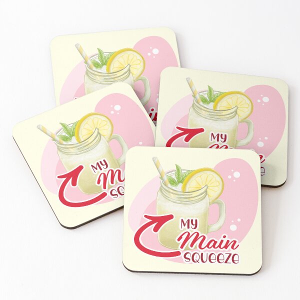Item preview, My Main Squeeze - Fresh Mint Lemonade Mason Jar Illustration designed and sold by CJ Creations.