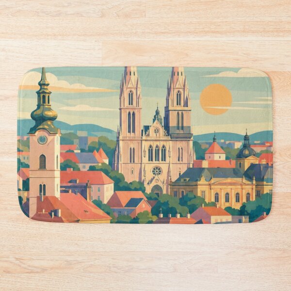 Item preview, Zagreb Croatia Travel Poster designed and sold by MatthewHeights.