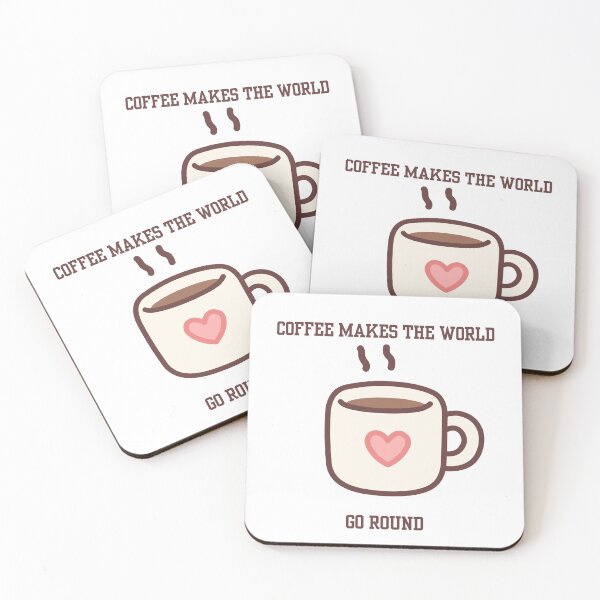 Item preview, Coffee Makes The World Go Round - Cute Coffee Lover Typography designed and sold by The Sticker Cove.