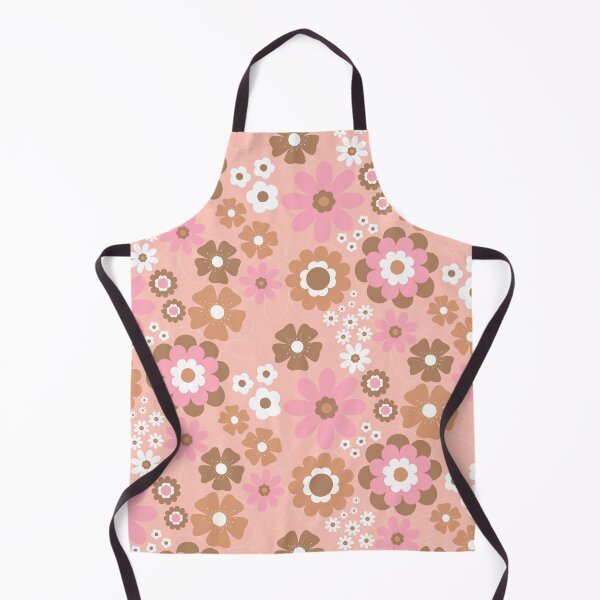 Artikelvorschau, Flower Power Retro-Blumenmuster – Pfirsichbraun im Stil der 60er Jahre entworfen und verkauft von Colorblizz.