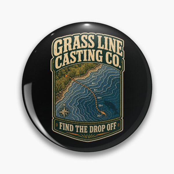 Item preview, Grass Line Casting Co Find The Drop Off Shirt designed and sold by Andrew Lomax.