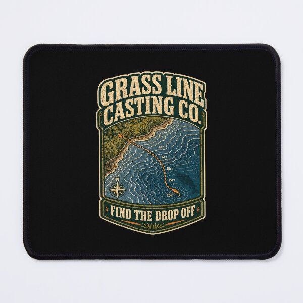 Item preview, Grass Line Casting Co Find The Drop Off Shirt designed and sold by Andrew Lomax.