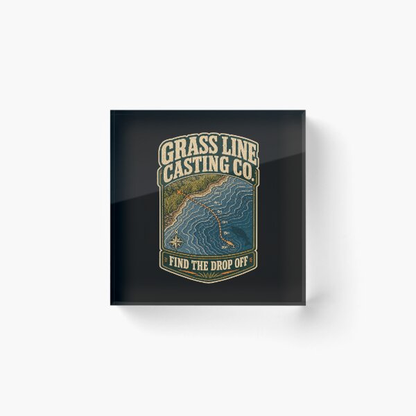 Item preview, Grass Line Casting Co Find The Drop Off Shirt designed and sold by Andrew Lomax.