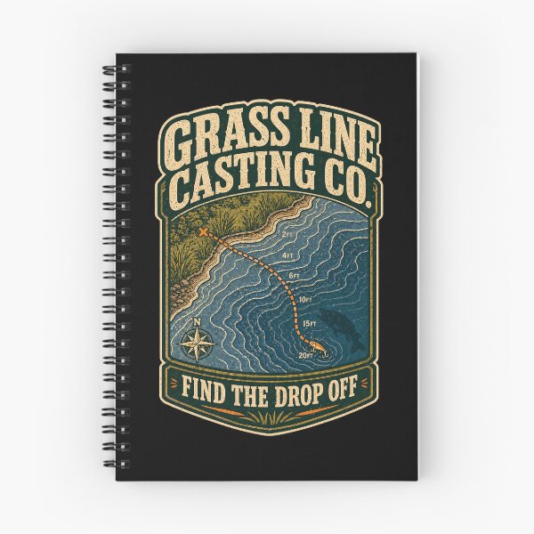 Item preview, Grass Line Casting Co Find The Drop Off Shirt designed and sold by Andrew Lomax.