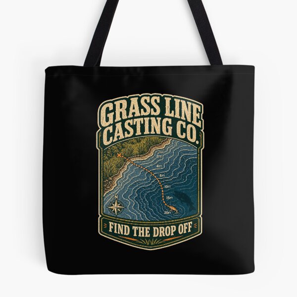 Item preview, Grass Line Casting Co Find The Drop Off Shirt designed and sold by Andrew Lomax.