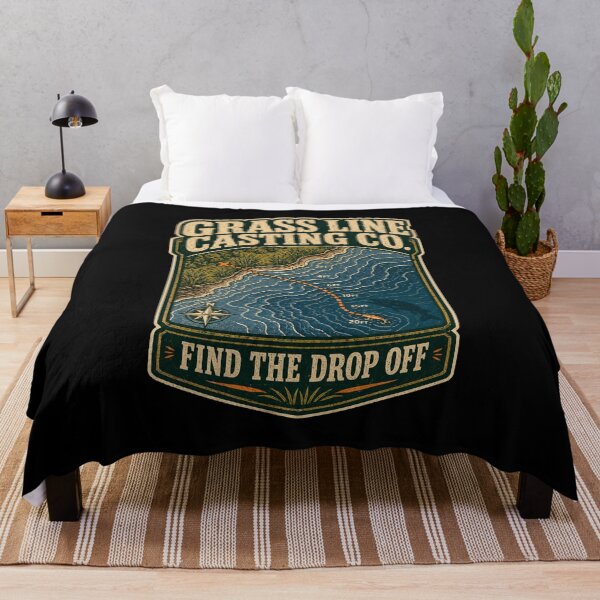 Item preview, Grass Line Casting Co Find The Drop Off Shirt designed and sold by Andrew Lomax.