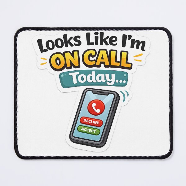 Item preview, Looks Like I’m On Call Today Funny Office Sticker – Remote Work Meme Laptop Sticker designed and sold by StickoStore.