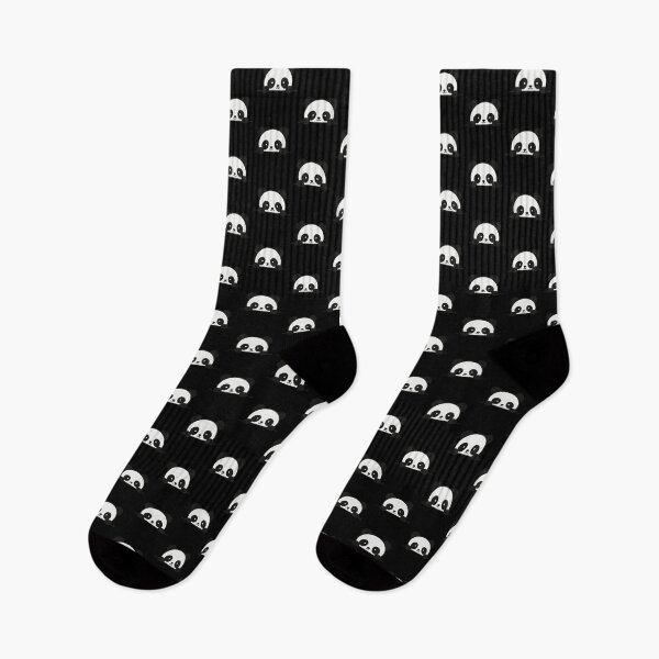 Item preview, Kawaii Panda Peeking Cute Cartoon Animal | Minimal Black and White Panda Design designed and sold by ColorSplash123.