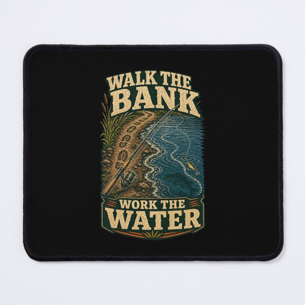 Item preview, Walk The Bank Work The Water Fishing Shirt designed and sold by Andrew Lomax.