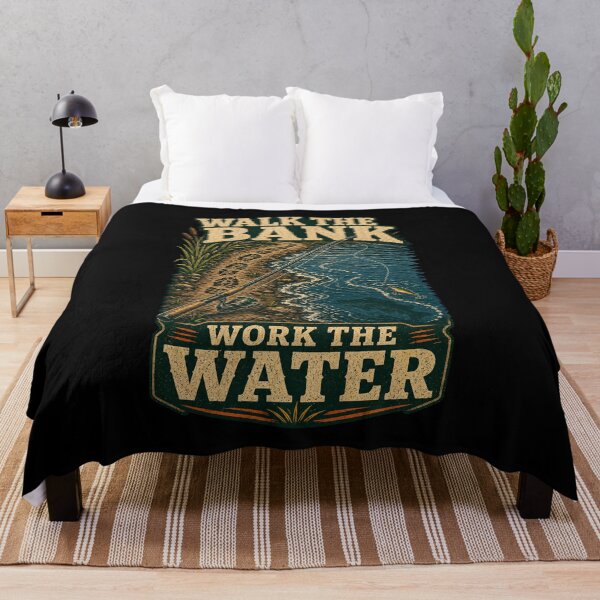 Item preview, Walk The Bank Work The Water Fishing Shirt designed and sold by Andrew Lomax.