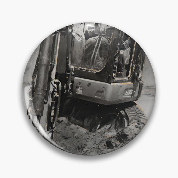 Item preview, Excavator Operator - Original Charcoal with Real Gold Leaf designed and sold by CiaraCharcoal.