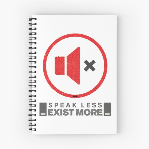 Item preview, Speak Less Exist More — Mute Button designed and sold by Decorador de Corazones.