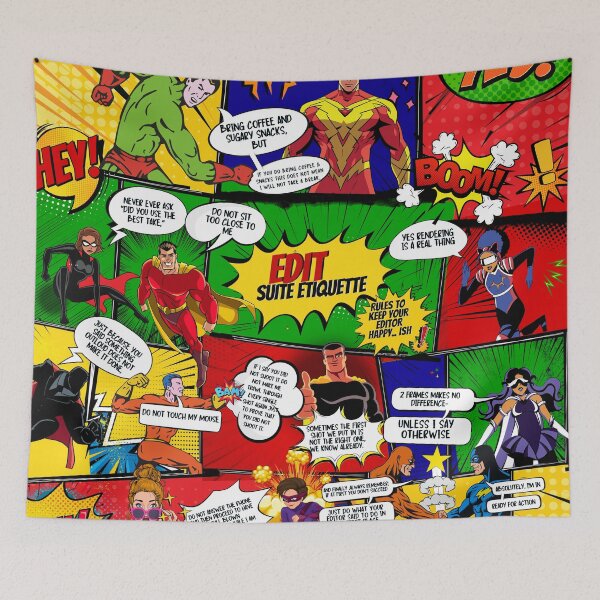 Item preview, Edit Suite Etiquette Comic Poster Design designed and sold by jkleditor.