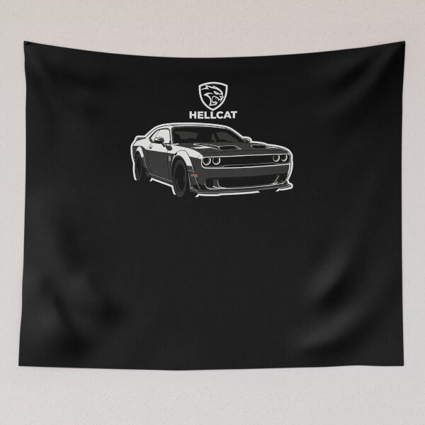 Item preview, Challenger Hellcat Widebody Badge Muscle Car Art designed and sold by TheArtOfCar.
