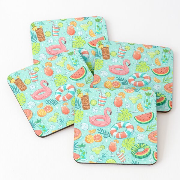 Item preview, Flamingo tropical fruit. designed and sold by MyHappyArtShop.