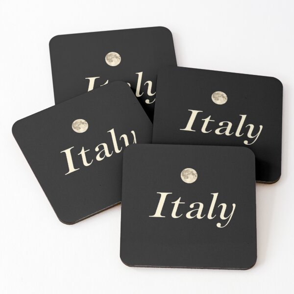 Item preview, Italy Moonlit Night Minimalist Typography Art designed and sold by artlife4.