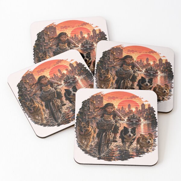 Item preview, Sunset Cat Lover City Art designed and sold by InkNovaLab.