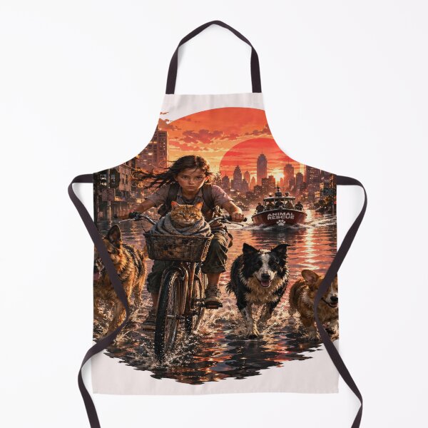 Item preview, Sunset Cat Lover City Art designed and sold by InkNovaLab.