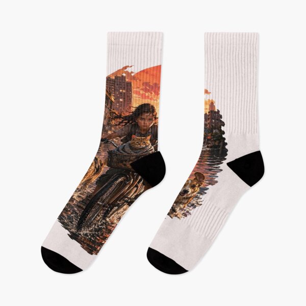 Item preview, Sunset Cat Lover City Art designed and sold by InkNovaLab.