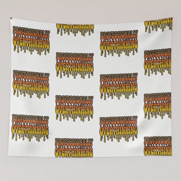 Item preview, Professionally Overthinking - Retro 70s Drippy Typography designed and sold by Peter Veselinović.