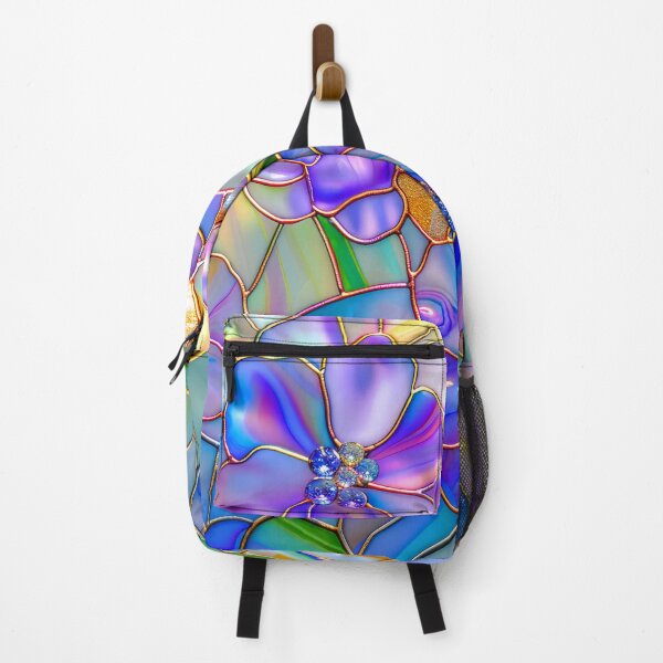 Item preview, Purple Floral Stained Glass Art designed and sold by MargaretWiktor.
