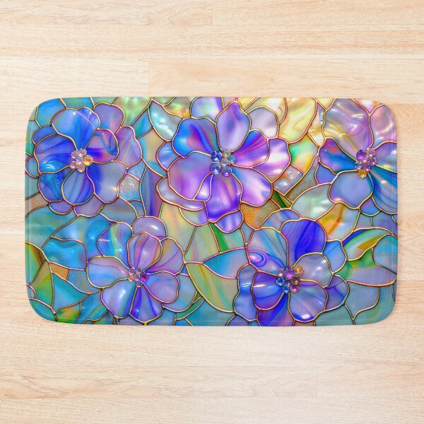 Item preview, Purple Floral Stained Glass Art designed and sold by MargaretWiktor.