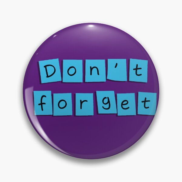 Item preview, "Don't forget" text on a small sticky note! - Blue designed and sold by Alan-David.