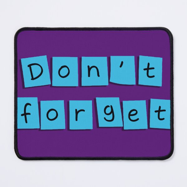 Item preview, "Don't forget" text on a small sticky note! - Blue designed and sold by Alan-David.