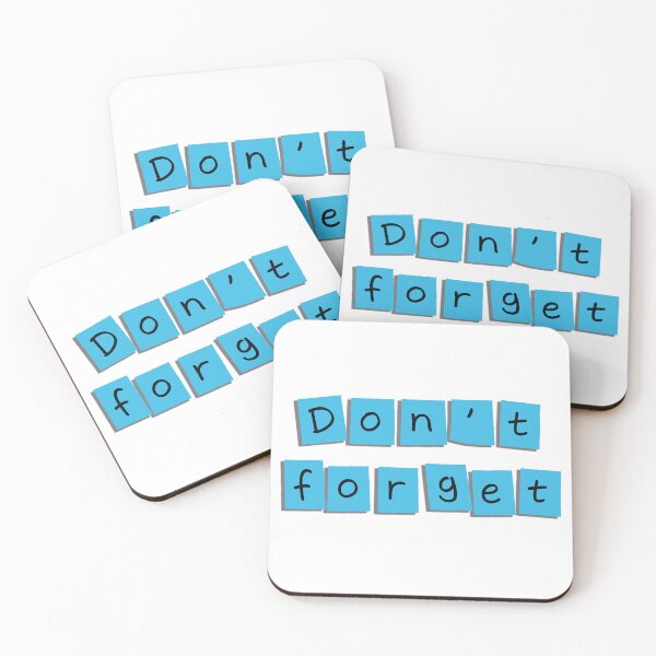 Item preview, "Don't forget" text on a small sticky note! - Blue designed and sold by Alan-David.