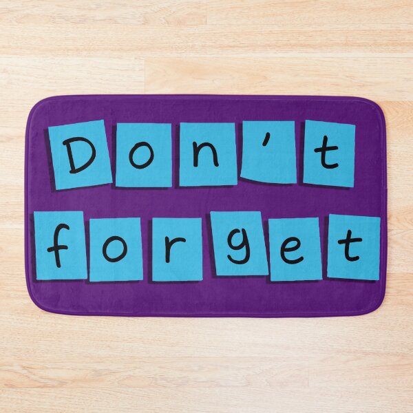 Item preview, "Don't forget" text on a small sticky note! - Blue designed and sold by Alan-David.