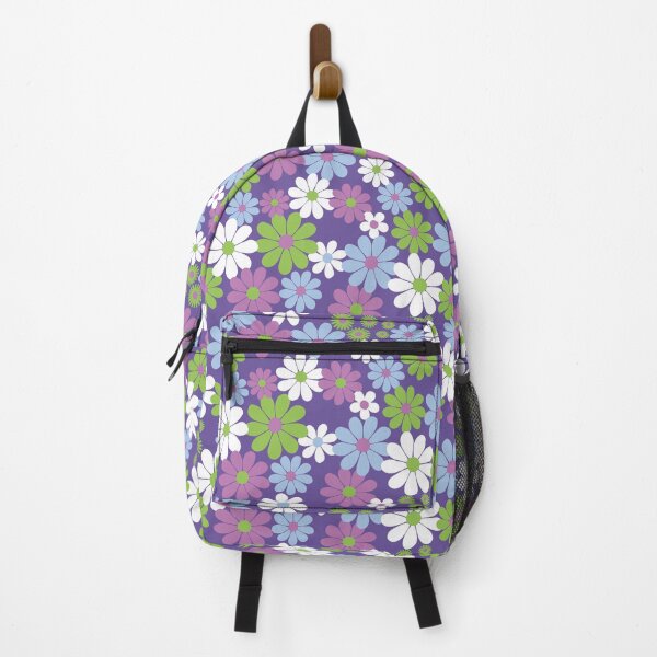 Artikelvorschau, Flower Power Retro-Blumenmuster – 60er Jahre Lila Grün Blau entworfen und verkauft von Colorblizz.