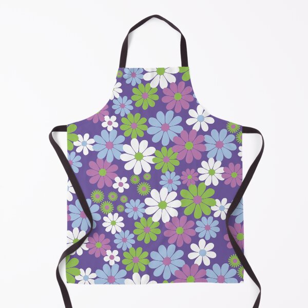 Artikelvorschau, Flower Power Retro-Blumenmuster – 60er Jahre Lila Grün Blau entworfen und verkauft von Colorblizz.