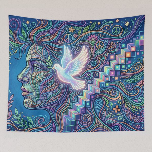 Item preview, Psychedelic peace in the river designed and sold by Sigtrix.