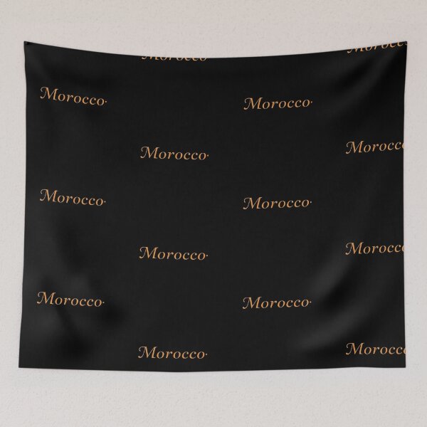 Item preview, Morocco Elegant Minimalist Orange Typography Art designed and sold by artlife4.