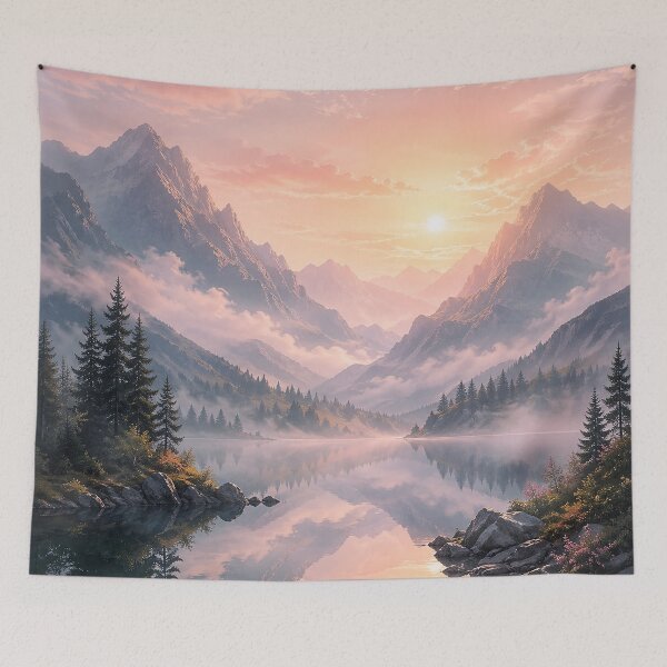 Item preview, Misty Mountain Sunrise Canvas designed and sold by melanieraley2.