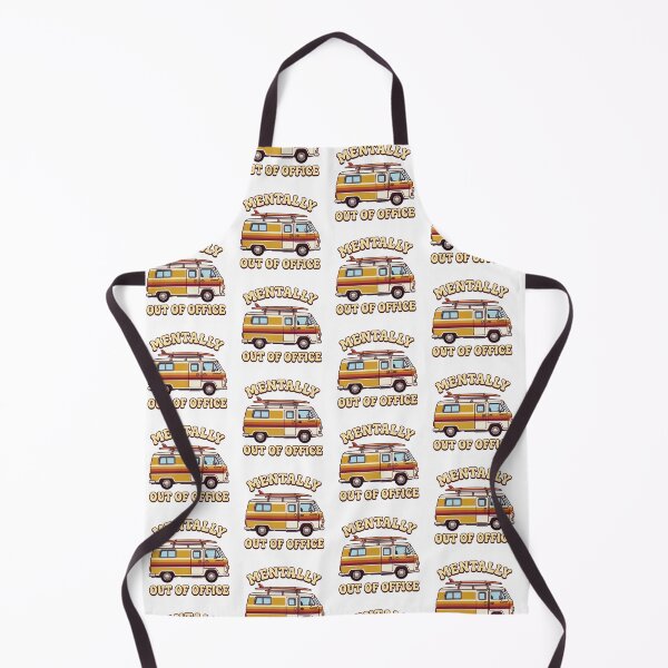 Item preview, Mentally Out of Office Retro Surf Van Illustration designed and sold by Peter Veselinović.