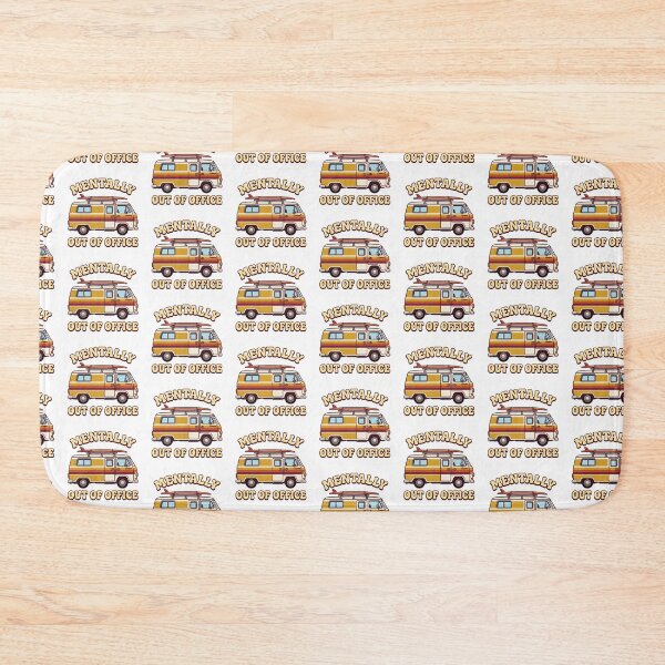 Item preview, Mentally Out of Office Retro Surf Van Illustration designed and sold by Peter Veselinović.