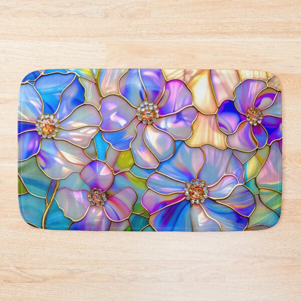 Item preview, Purple Floral Stained Glass Art designed and sold by MargaretWiktor.