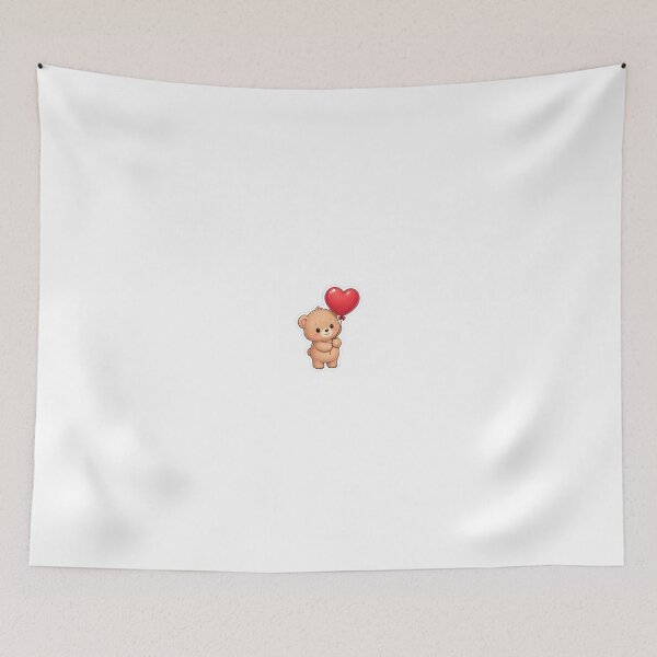 Item preview, Cute Bear Holding Heart Balloon Sticker | Adorable Teddy Bear Love Design designed and sold by MoodByte .