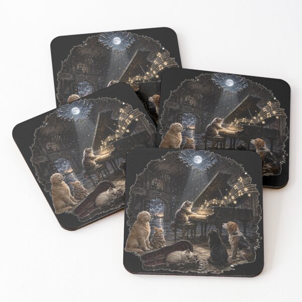Item preview, Moonlit Dog Camping Adventure Art designed and sold by InkNovaLab.