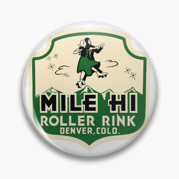 Item preview, Mile Hi Roller Rink Denver Colorado Roller Skating Rink Sticker Decal Label Design 3 designed and sold by tislord.